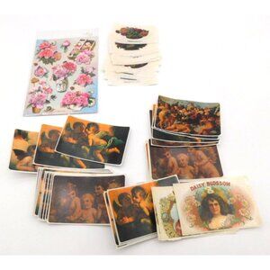 Large Lot of Victorian Inspired Stickers Angels Victorian Greetings Brier Rose